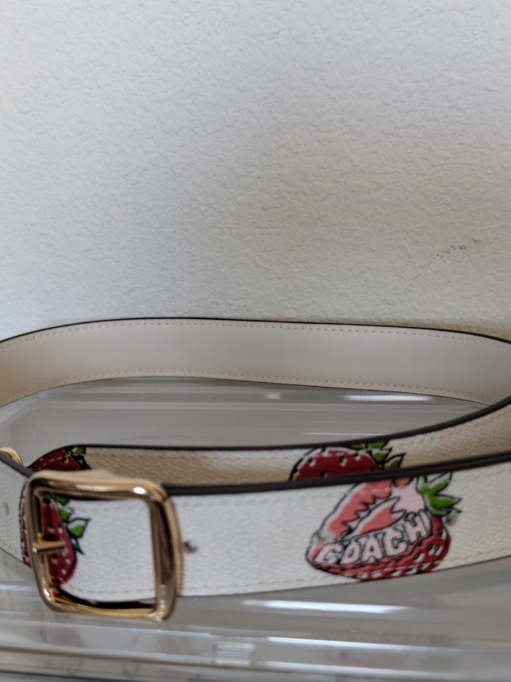 NEW!Reversible Strap With Strawberry Print